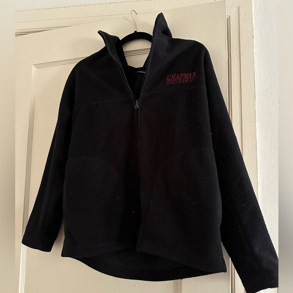 Chapman University Fleece Full Zip Jacket - Size XS - Black
